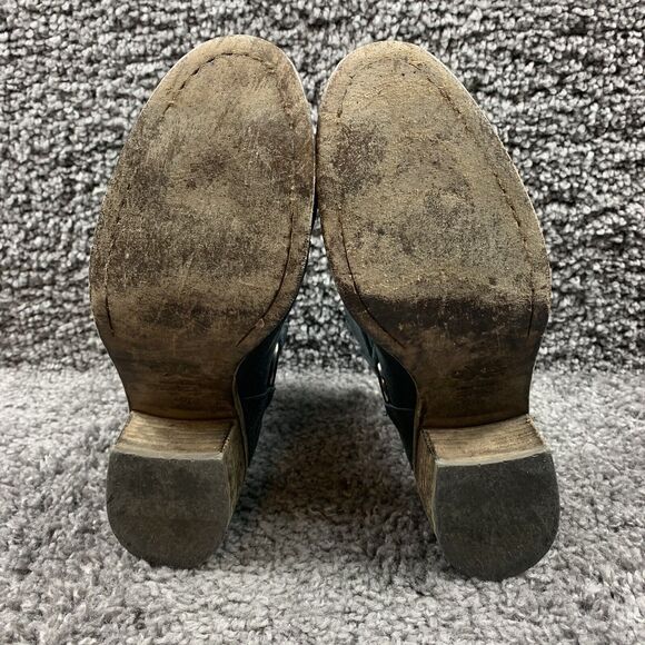 OXS boots Buckle Black Distressed Made In Italy EU Size 40 - Picture 7 of 9